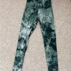 Lululemon Athletica align Green Tie-Dye Leggings
